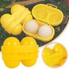 2 Grid Egg Dispenser Box Container Travel-friendly Food-safe Plastic Egg Holder for Outdoor Camping Picnic Eggs Box Case Kitchen Organizer 202 S5G3