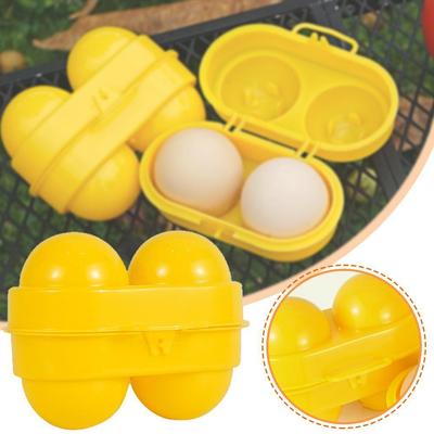 2-Gitter-Eieraufbewahrungsbox Behälter Tragbarer Kunststoff-Eierhalter für Outdoor-Camping-Picknick-Eierbox-Etui Küchenorganizer 202 S5G3