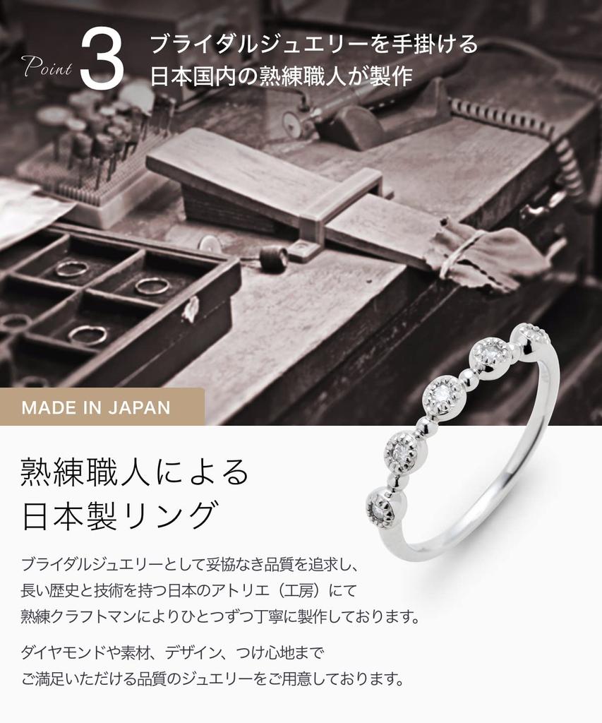 LEGAN Platinum Milgrain Diamond Size 5 Stones Engagement Wedding Made in Japan Ring, 13, pt900, Women's Ring, Ring,