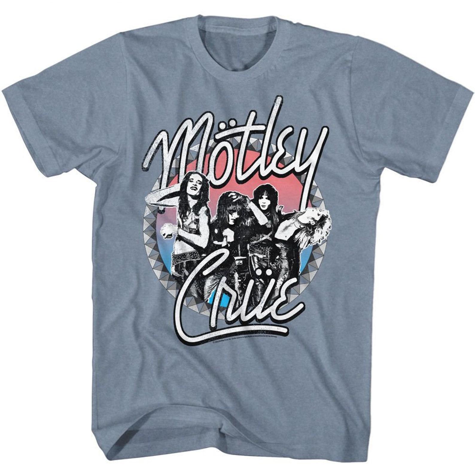 Motley Crue Studded Vintage Indigo Heather T-Shirt XL