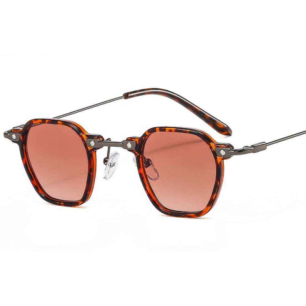 Cool Square Sunglasses Vintage UV400 Tint Ocean Lens Small Polygon Frame Sun Glasses Retro 90s Women Men Hip Hop Shades Eyewear