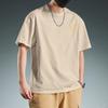 Men Cotton Blend T-Shirt Casual Solid Color Crew Neck Summer Tee Breathable Loose Fit Stylish Tee Shirt for Daily Wear Beach Street