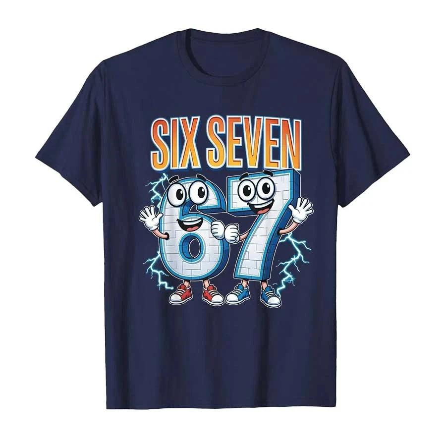 67 Six Seven Funny Italian Brainrot Gaming Meme Tshirt Unisex Unisex Oversized Y2k Short Sleeve Street Hip Hop Streetwear Clothing