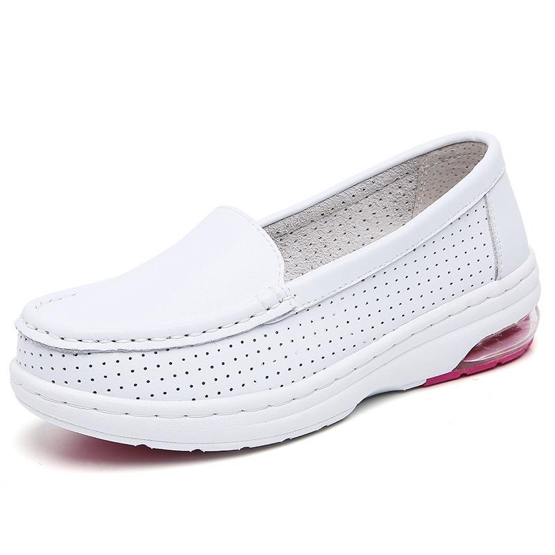 Breathable Women s Summer Nurse Shoes - Soft Sole, Anti-Odor, Non-Slip, Comfortable, and Non-Tiring with Hollow Heel and Thick Sole for Medical Staff 35