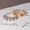 925 Sterling Silver Colored Diamonds Zircon Design Sense Simple Fashion Ladies Adjustable Ring Elegant JewelryGood Product