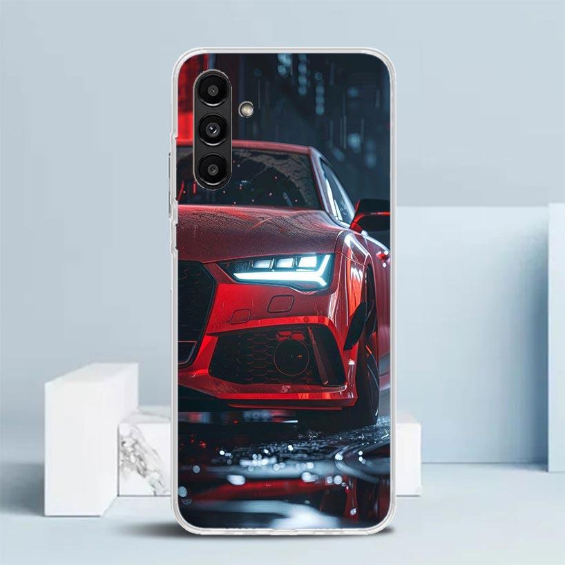 R-S 6 7 8 Sport Car Cover for Samsung Galaxy A17 A37 A57 A16 A26 A36 A56 A15 A14 A55 Phone Case A13 A53 A25 A35 A24 A34 A23 A33