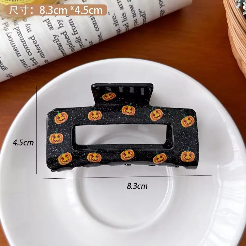 New  Halloween Pumpkin Ghost Spider Wizard Hat Hair Claw Clips for Women Girls Catch Crab Funny Holiday Hairgrip Accessories