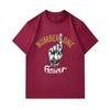 Men's 100% Cotton Crew Neck Short Sleeve T-Shirt, Number One Forever Hand Gesture Print Casual Comfortable Tee, Summer Regular Fit Daily Wear Top for