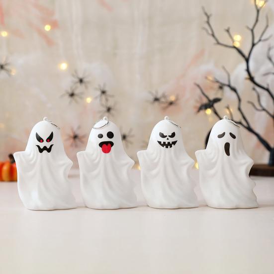 Svítící dekorace duch Halloween duch světlo strašidelný duch středový prvek závěsná ozdoba na stůl krbovou římsu skříňku stolní displej