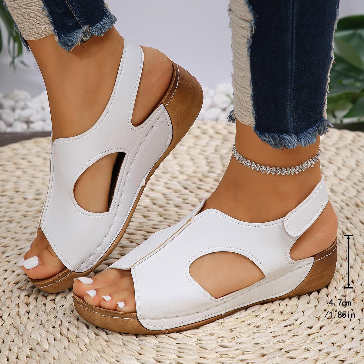 Новые нескользящие женские сандалии с открытым носком - Дизайн не вызывающий усталость ног амортизация модные универсальные мягкие и удобные поддержка свода стопы 36 белый 1939₽