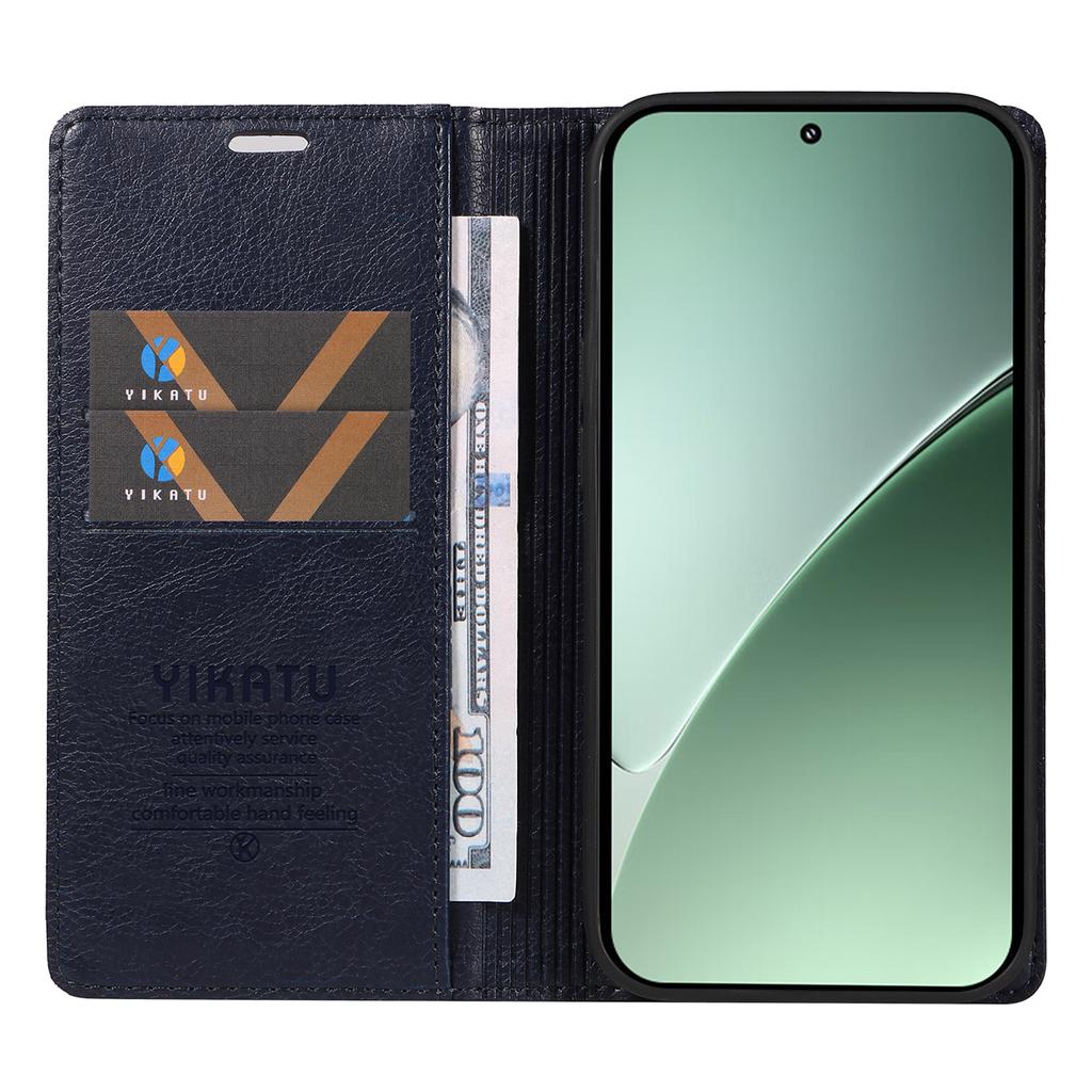 YIKATU YK-006 Pro pouzdro pro Xiaomi 15 Pro Magnetické zavírání Kožený kryt na telefon Litchi textura