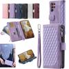 Crossbody Wallet Case for For Samsung Galaxy S25 Plus S24FE S24 Ultra S23 Leather Case Kickstand Phone Cover Cash Cards Slots Bumper