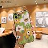 Wrist Strap Stand Case For Oppo Reno 10 pro + Vintage Flower Holder Soft TPU Silicone Shockproof Cover For Oppo reno 9 8 7 SE 6Z