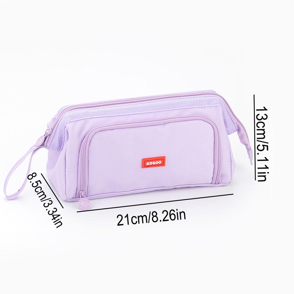 Große Kapazität Minimalistisches Federmäppchen Handheld tragbar mehrschichtig Student Schreibwaren Aufbewahrungsorganizer Schulbedarf Federtasche