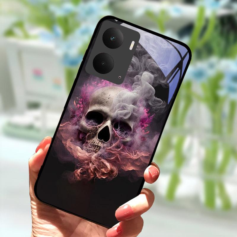 Para Realme P3 5G Capa Traseira de Vidro Temperado Para Realme P3 5G Capa Traseira à Prova de Choque RealmeP3 P 3 Concha Protetora de PC Rígido