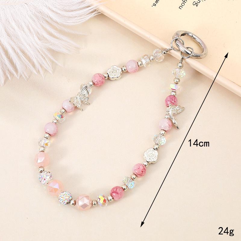 Κρεμαστό Κινητού με Κρύσταλλα και Χάντρες: Κορδόνι για Τσάντα Πολυτελείας & Μπρελόκ Αντι-Πτώσης.