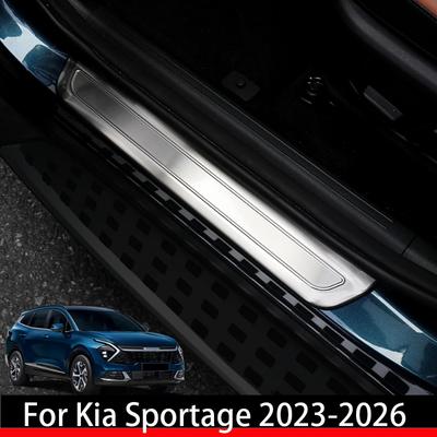 For Kia Sportage NQ5 -2026 Stainless Steel Inner Outside Door Sill Protector Cover Welcome Door Threshold Trim Accessories