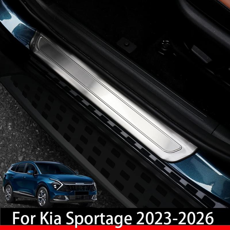 Per Kia Sportage NQ5 -2026 Acciaio Inossidabile Interno Esterno Protezione Battitacco Porta Soglia di Benvenuto Copertura Trim Accessori
