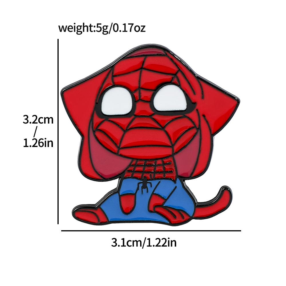 89 Spider-Man Alloy Brooch Marvel Superhero Spider-Man Metal Badge Backpack Jacket Personalized Decoration