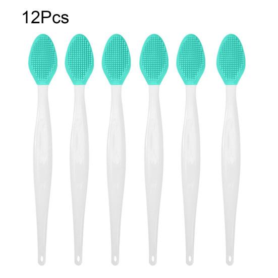 Silicone Lip Scrub Brush Double Sided Lip Exfoliator for Lightening Dark Lips Facial Cleaning Tool for Dry Skin Chapped Lips