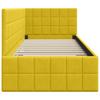 Corner Bed Frame with Headboard Yellow 80 Cm X 200 Cm Velvet