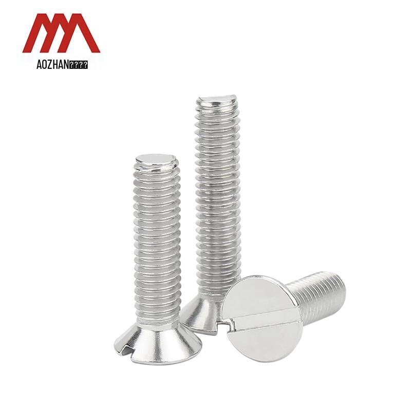 Aozhan 304 Edelstahl Schlitz-Flachkopfschraube