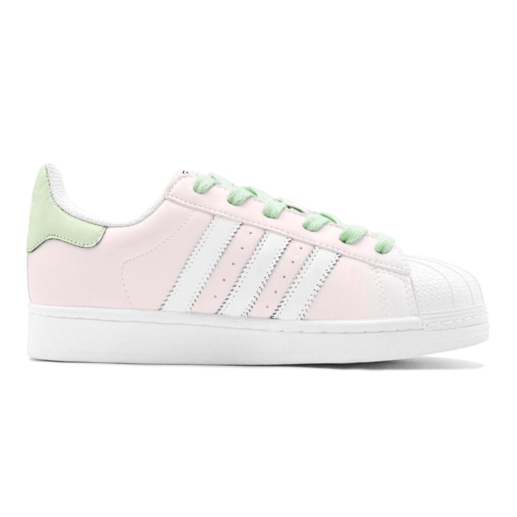 adidas Originals Superstar 2 für Paare, Frühjahrs-Erneuerung, Frühlings-Blumenmuster, Süßer Blumenstil, Niedrige Skateboard-Schuhe JH9976(TeamS3-S-BOX)