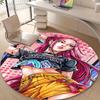 1pc KPop Demon Hunters MIRA2 Design Printed Area Round Carpet for Bedroom Living Room Home Decor Rugs Mat Non Slip Mat Rug for Bedside