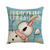 New Christmas Decorative Pillow Cover Linen Printed Sofa Bedside Home Pillow Cover Back Pillow Cushion