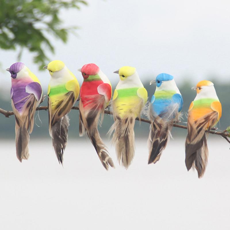 1PCS Parrot Artificial Birds Fake Foam Animal Simulation Feather Birds Models DIY Wedding Home Garden Ornament Decoration
