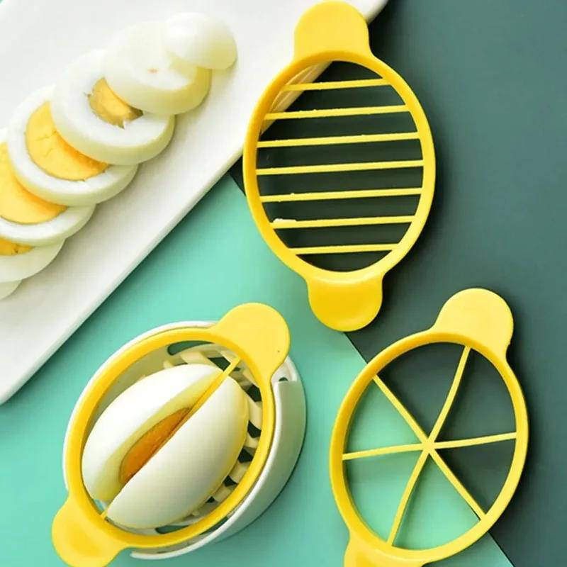 New 1set 3 In 1 Egg Slicer Multi-functional Egg Cutter Kitchen Creative Tool Kitchen Accessories 2