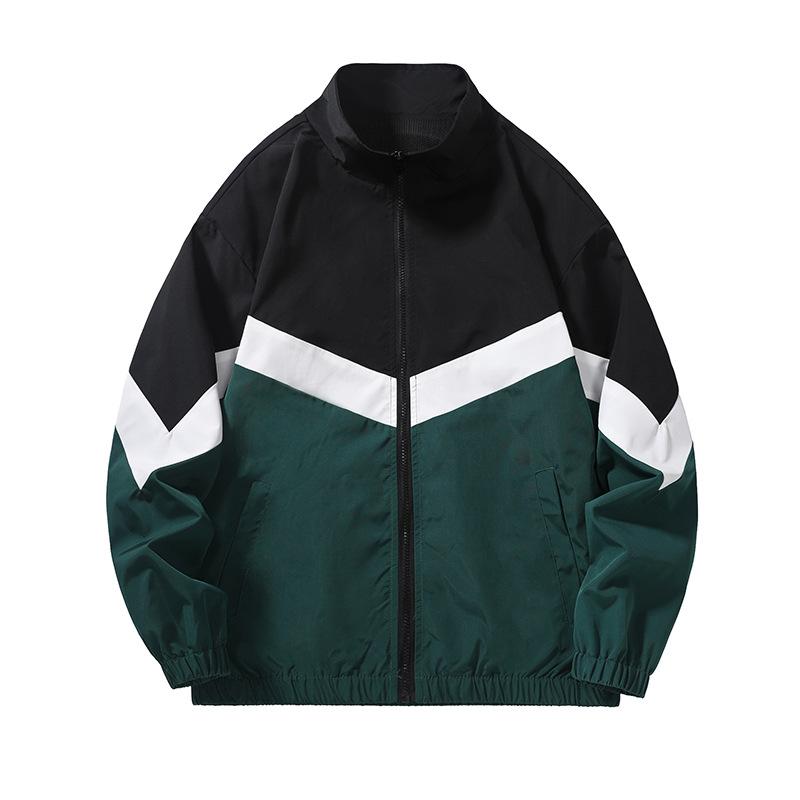 Jacket Men s Stand Up Collar Jacket Color Blocked Casual Men s Jacket Stand Up Collar Jacket M