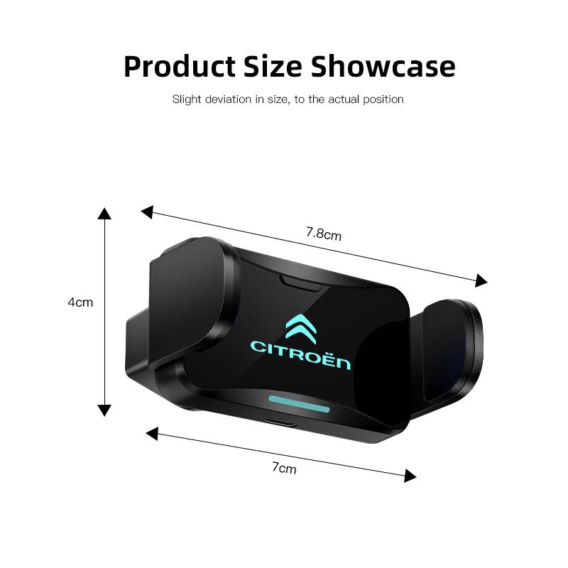 Electric Car Phone Holder Auto-Clamping Wireless Charging For Citroen C3 C5 C5X C4 e-C4 X e-C3 C-Elysee Berlingo C1 C-Crosser C6 WR3