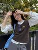 Sicilian Autumn Rhapsody French Lace Collar Shirt for Petite Women