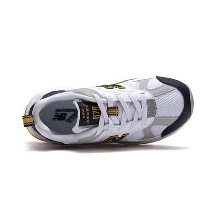 New Balance NB 878 Tênis de Corrida Baixo para Crianças Branco Cinza Crianças de 3 a 7 Anos PV878AC