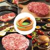 Round Burger Patty Maker Set with Meat Press DIY Beef Burger Tool for Home Cooking Camping Picnic Parties