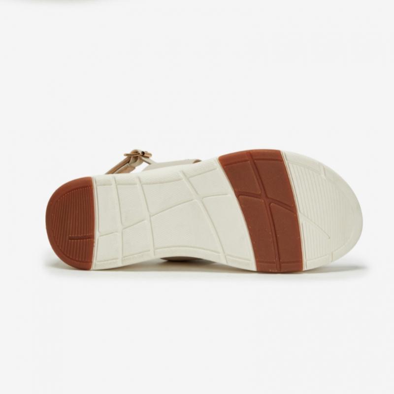 ESquire Women S Jeweled Two Band Comfort SandalS Beige