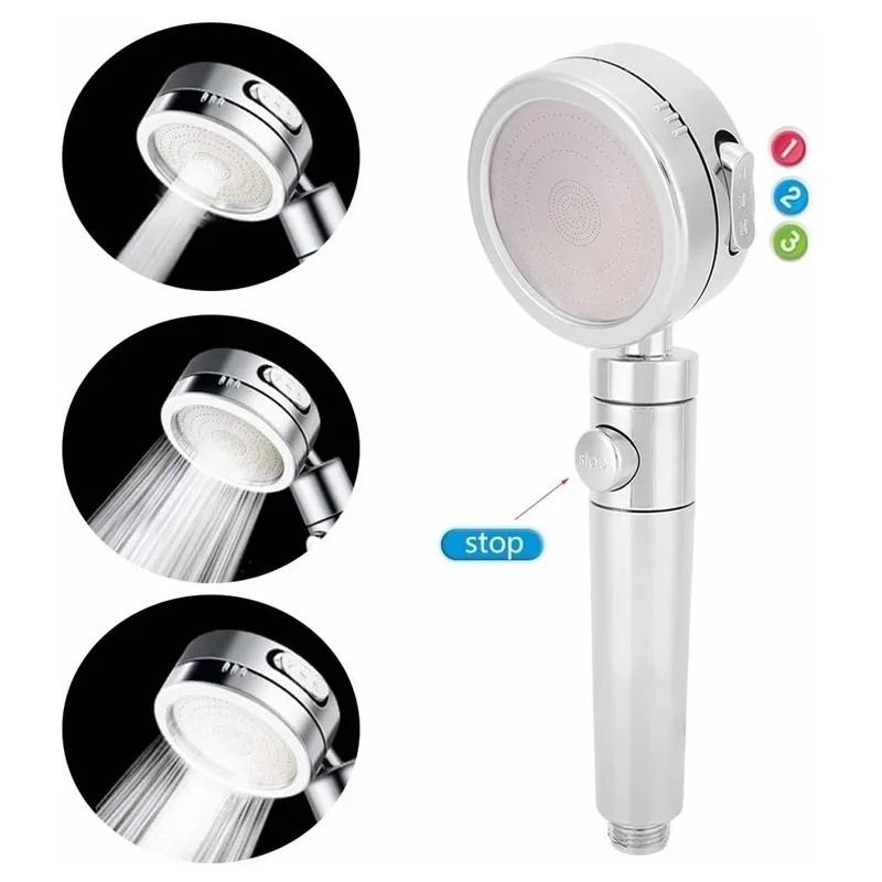 High Pressure Handheld Shower Head ABS Shower Head with 3-Speed Spraying Bathroom Shower Gadgets