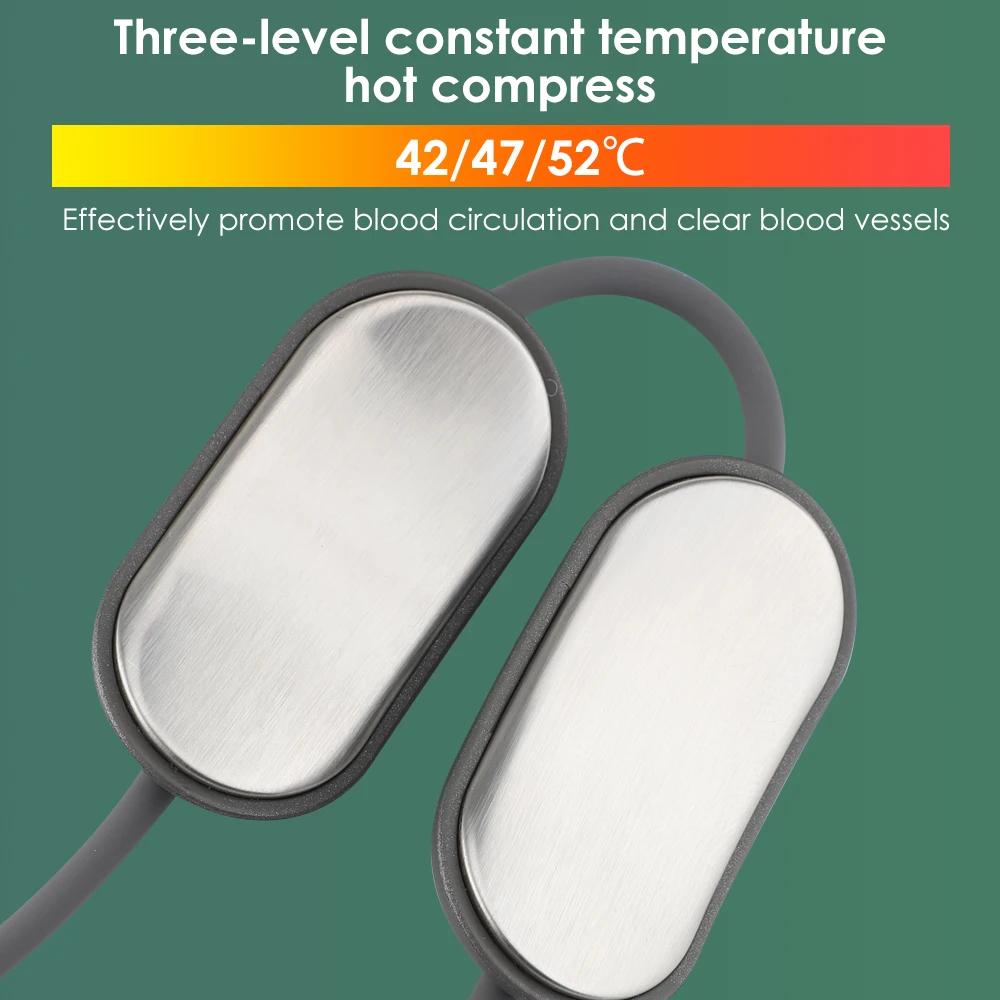 Przenośny Elektryczny Masażer Szyi Masażer Kręgosłupa Szyjnego Mikroprąd Gorący Kompres Inteligentne Narzędzie do Masażu Szyi Relaks