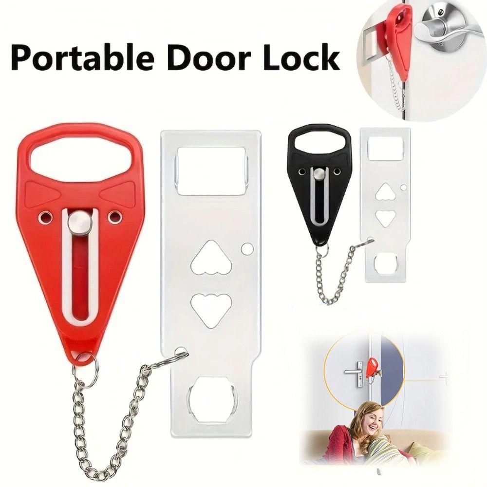 Battery-Free Portable Door Lock Metal Lock Security Door Lock Travel Door Lock  Apartment Safety