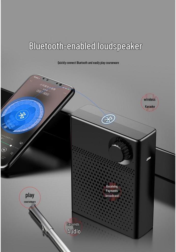 Teacher Wireless Headset Mini Amplifier: Portable Microphone for Outdoor Lectures and Classroom Use