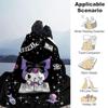 1pc Kuromi's Enchanted Night Blanket, Soft Throw for Room Decor, Perfect Gift, Living Room, Travel, Camping, Car Blankets, Beach, Office Naps, Suitabl