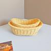 Owalny Rattanowy Koszyk na Owoce, Plecione Koszyki Serwingowe, Do Owoców Warzyw Restauracji Serwowania Blat Wyświetlacz Koszyk Rattanowy