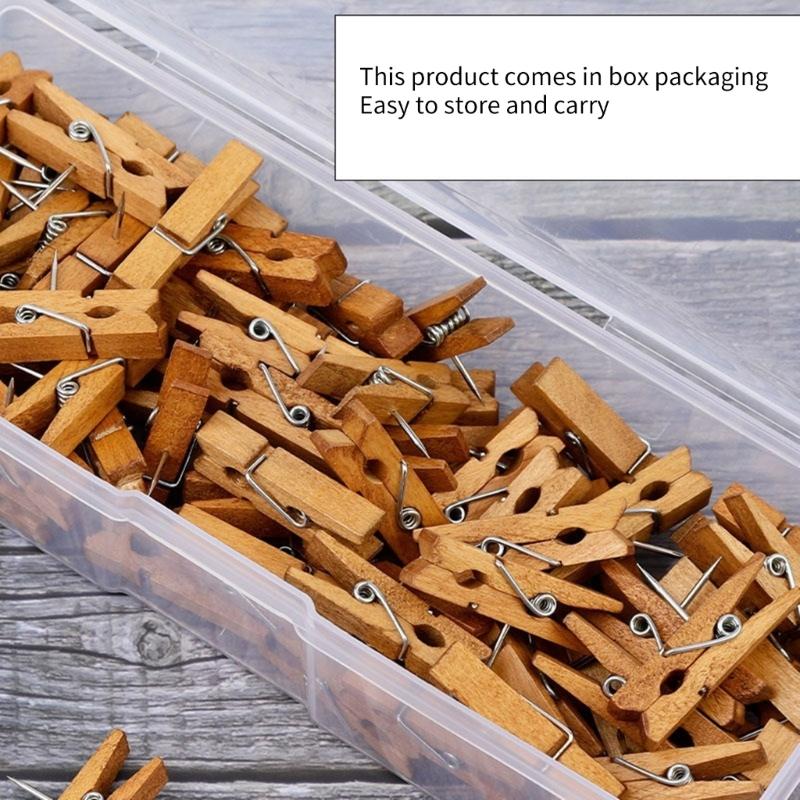 80/90PCS Wood Push Pin Clip for Cork Board, Decorative Pushpins with Clip Thumb Tacks for Notes Photos, Bulletin Board