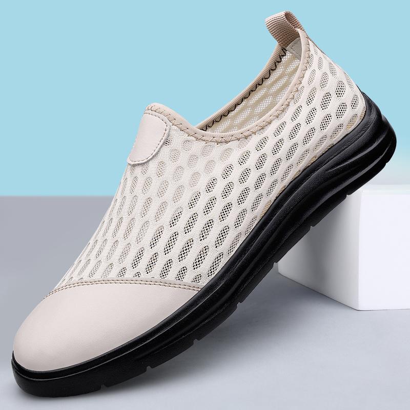Fashion New Arrival Men's Loafers Summer Lightweight Walking Footwear Breathable Mesh Flats All-match Sneakers Male Slip on Casual Shoes