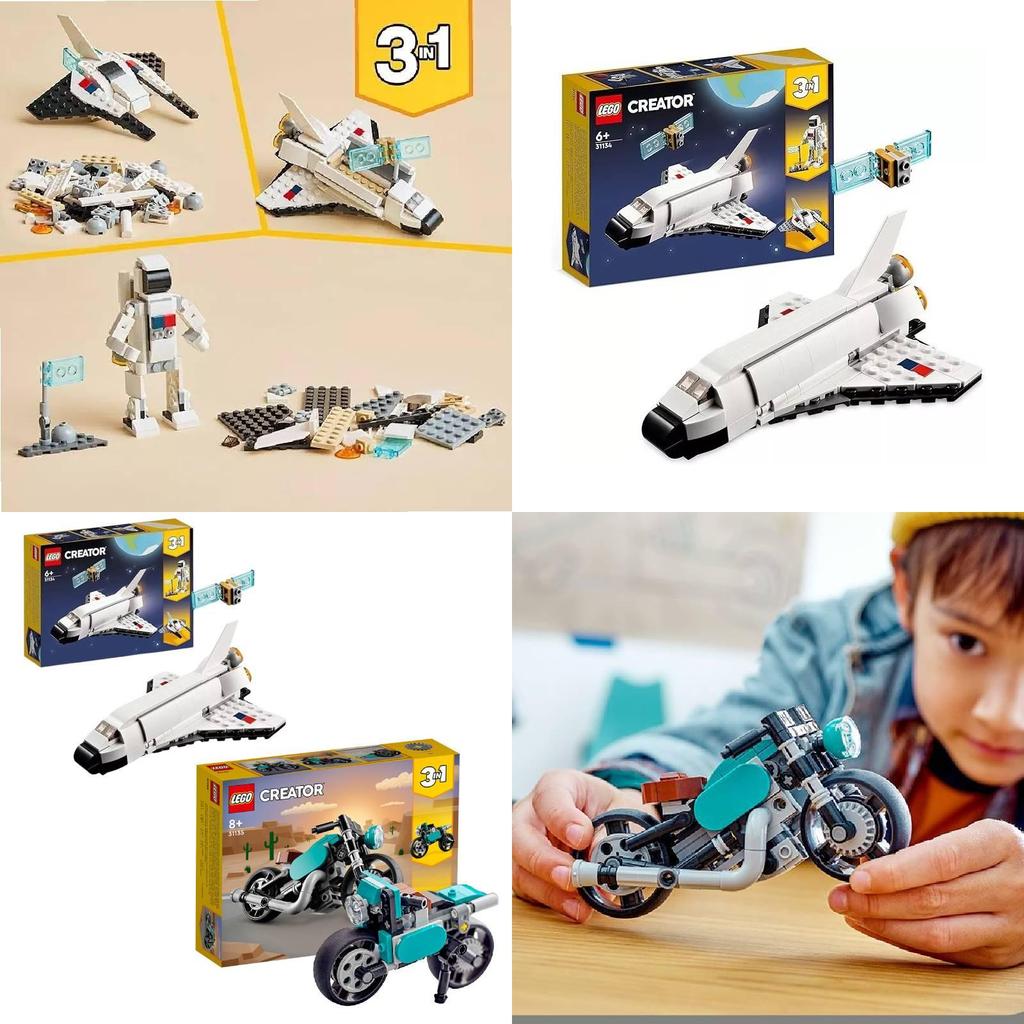 31134 Creative 3 In 1 Series Space Shuttle Building Blocks For Kids And Girls