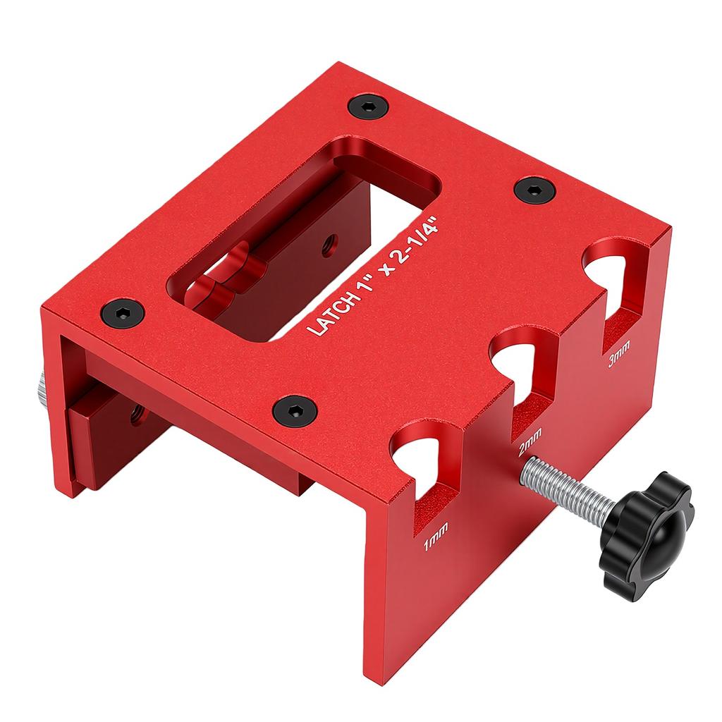 Strumento per Incassare Serratura Porta per Fresatrice 1 Pollicex2 1 4 Pollice Staffa per Serratura Porta Montaggio a Morsetto su Porta Lega di Alluminio per 1 3 8 Pollice 1 3 4