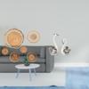 Rattan Woven Wall Art And Swan Porcelain Figurine Collection for Tea Room Hallway Bedroom Living