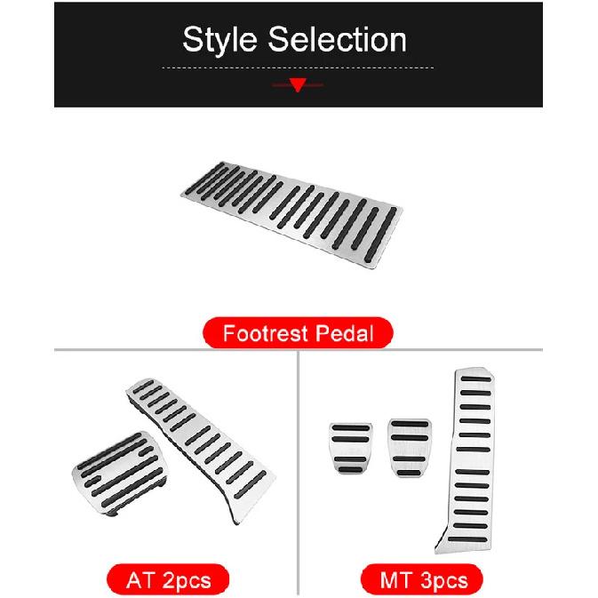 Pro Volkswagen VW Scirocco Tiguan Jetta Golf 5 6 Passat B6 B7 CC R line Kryt pedálu opěrky nohy plynu paliva brzdy akcelerátoru