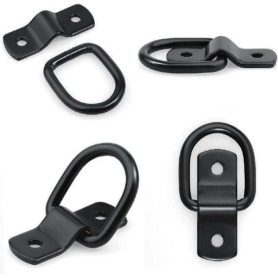 D Ring Tie Down Anchor 1/4" Heavy Duty Trailer Anchor Lashing Rings 2400 Lbs Capacity Trailers Trucks Bed Anchors Bracket Hooks Kit For